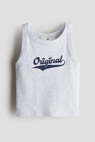 Printed Cotton Tank Top
