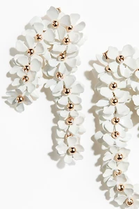 Flower-Detail Cluster Earrings