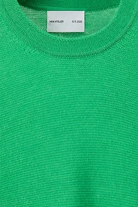 Chandail ample en point mousse de laine mélangée