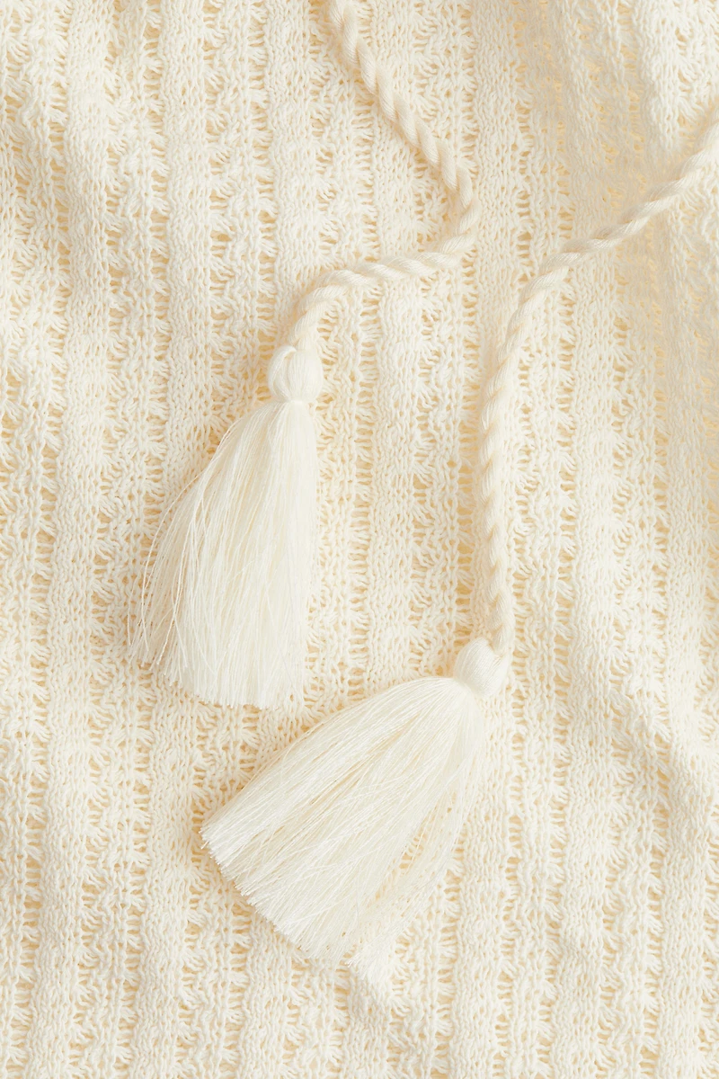 Pointelle-knit top