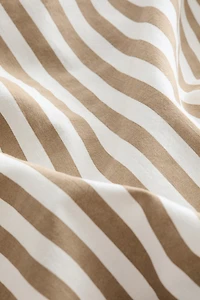 Taie d'oreiller en coton à rayures