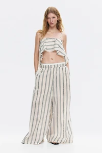 Pantalon à taille élastique avec double ceinture