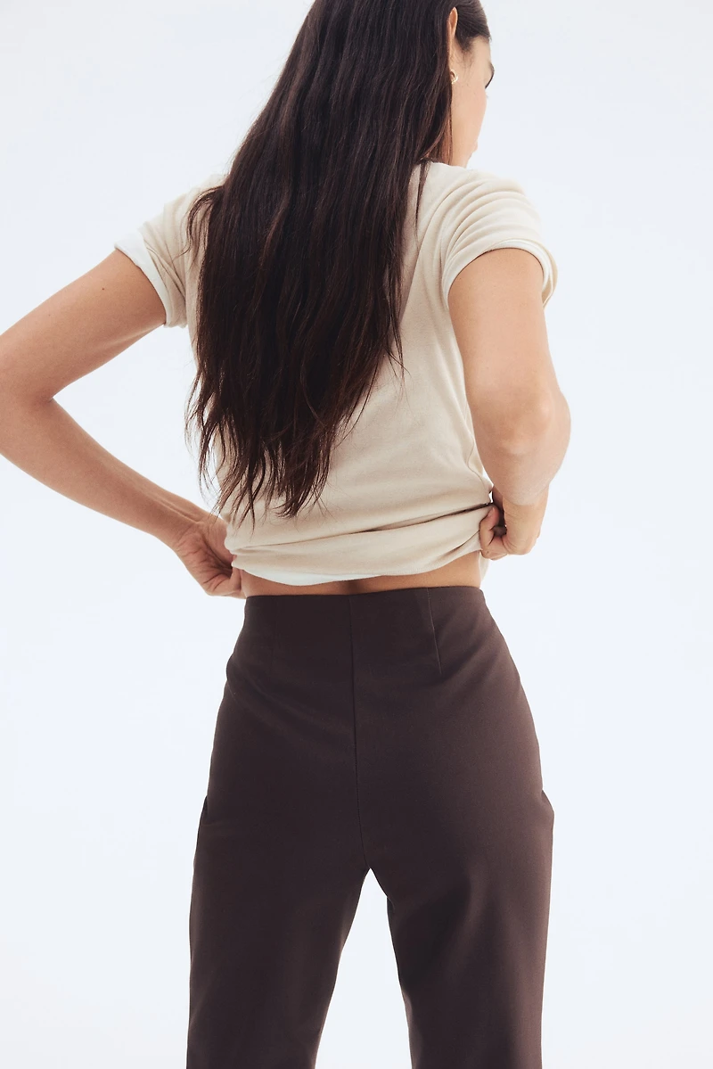 Flared Crease-Front Pants