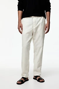 Regular Fit Linen-blend Pants