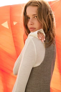 Robe droite à fermeture éclair devant