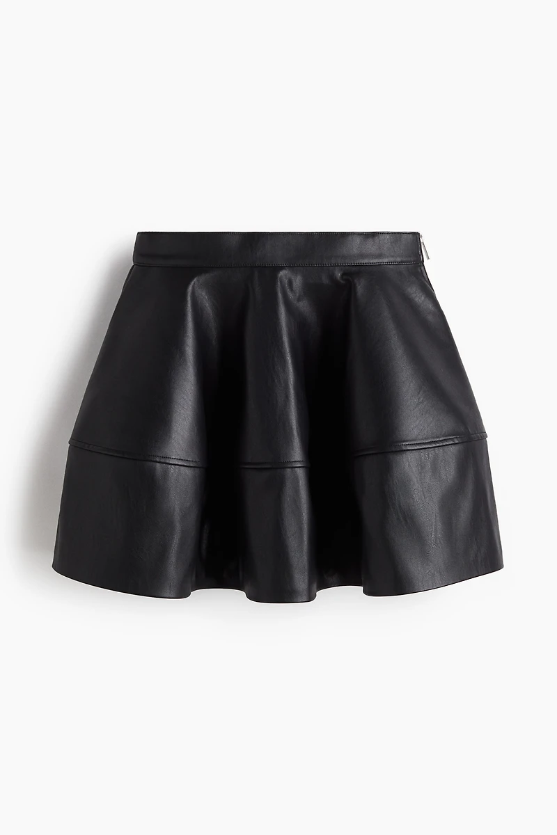 Coated Mini Skirt