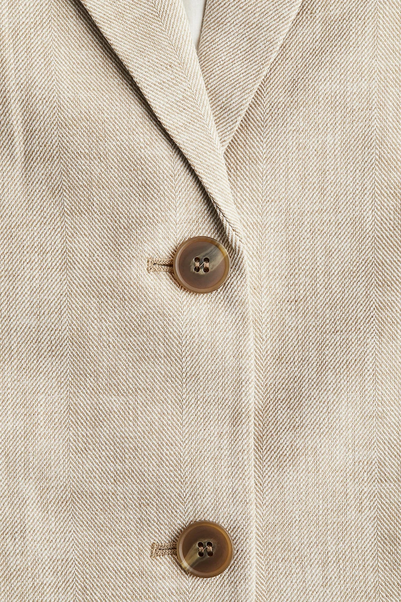 Linen-Blend Blazer