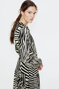 Long Puff-Sleeved Dress