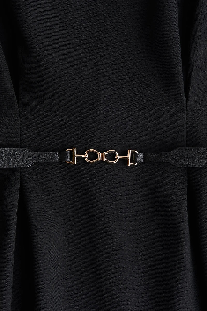 Belted Twill Dress