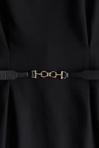 Belted Twill Dress