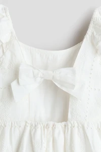 Cotton Jumpsuit with Eyelet Embroidery