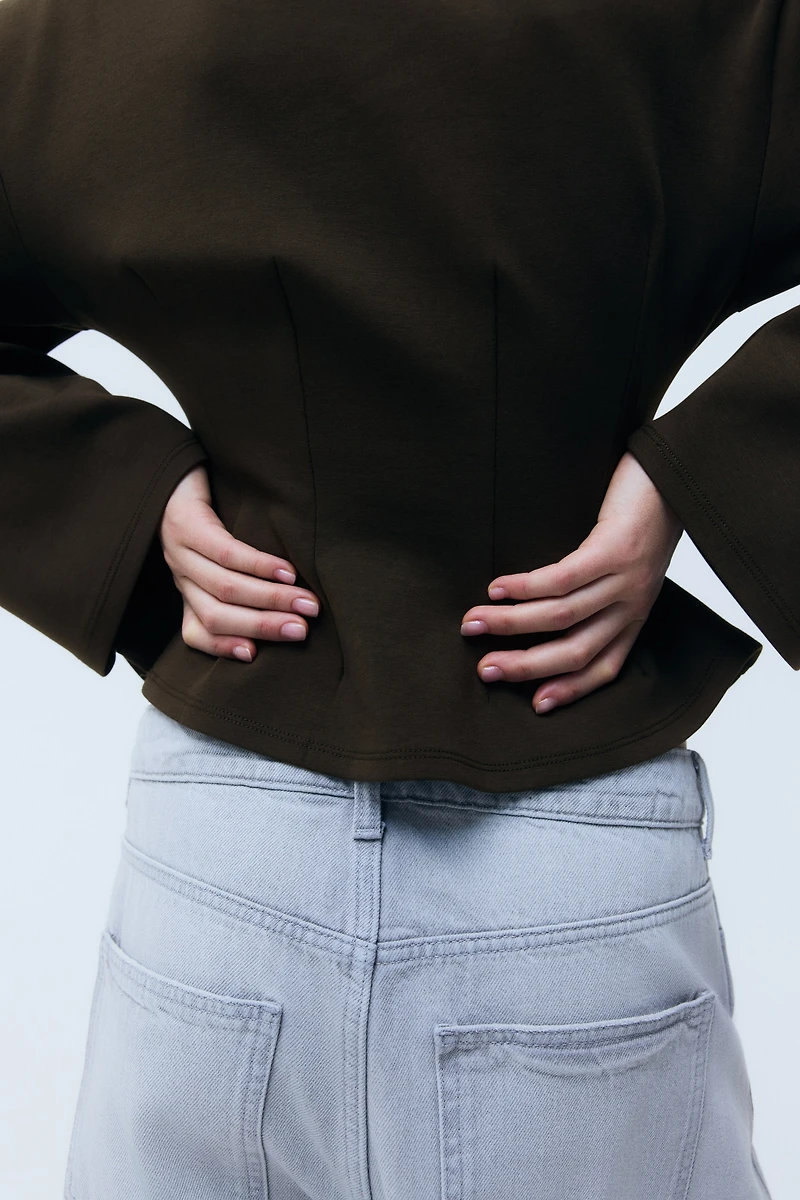 Fitted-Waist Interlock Top