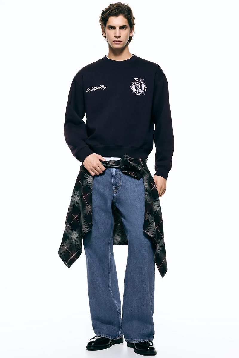 Loose-Fit Printed Sweatshirt