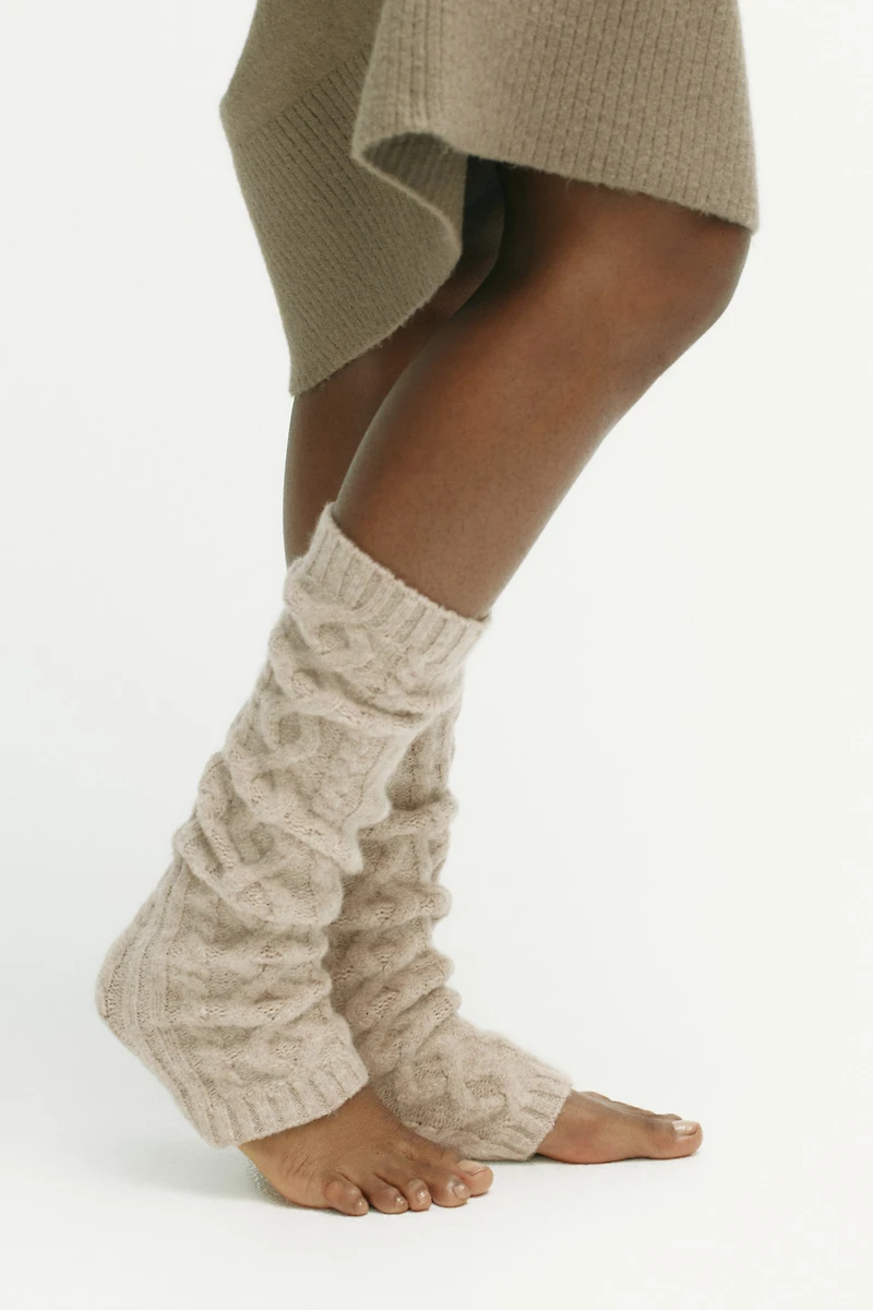 Cable-Knit Leg Warmers