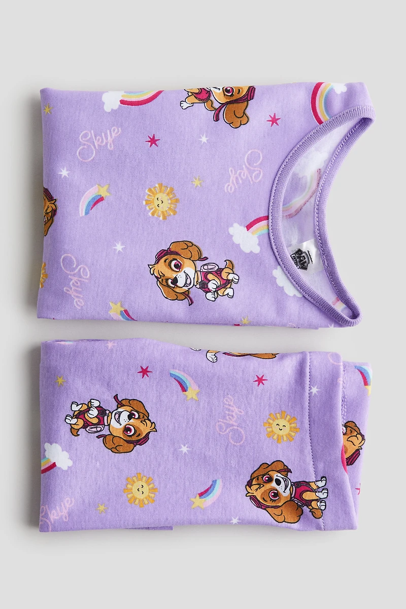 Snug Fit Printed Jersey Pajamas