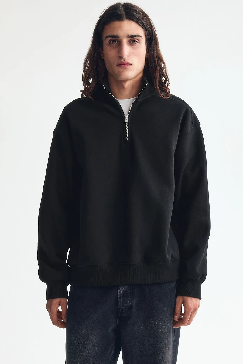 Loose Fit Half-Zip Sweatshirt