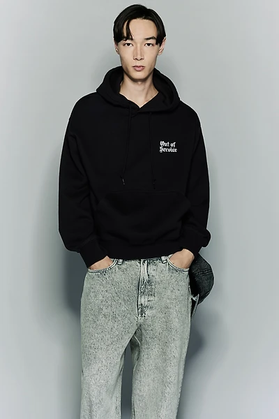 Loose Fit Printed Hoodie