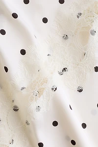 Lace-Trimmed Asymmetric Nightgown