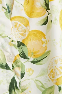 Blouse en popeline avec manches ballon