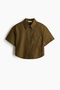 Linen-Blend Shirt
