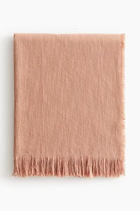 Fringed Slub-Weave Throw