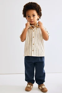 Lot de 2 pantalons en mousseline coton