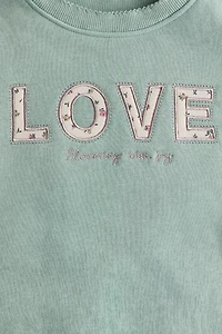 Sweatshirt Dress with Tulle Skirt