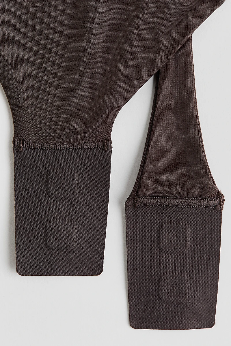 Maillot Tanga sculptant à manches longues