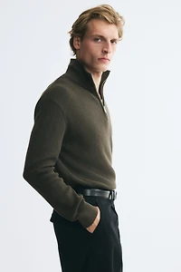 Regular-Fit Half-Zip Sweater