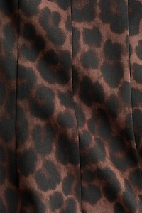 Defined-Waist V-Neck Dress