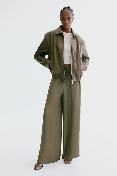 Satin Drawstring Pants