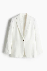 Linen-Blend Blazer