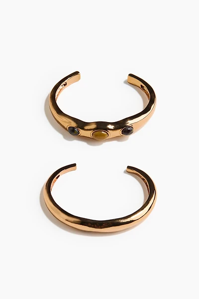 Lot de 2 bracelets manchette