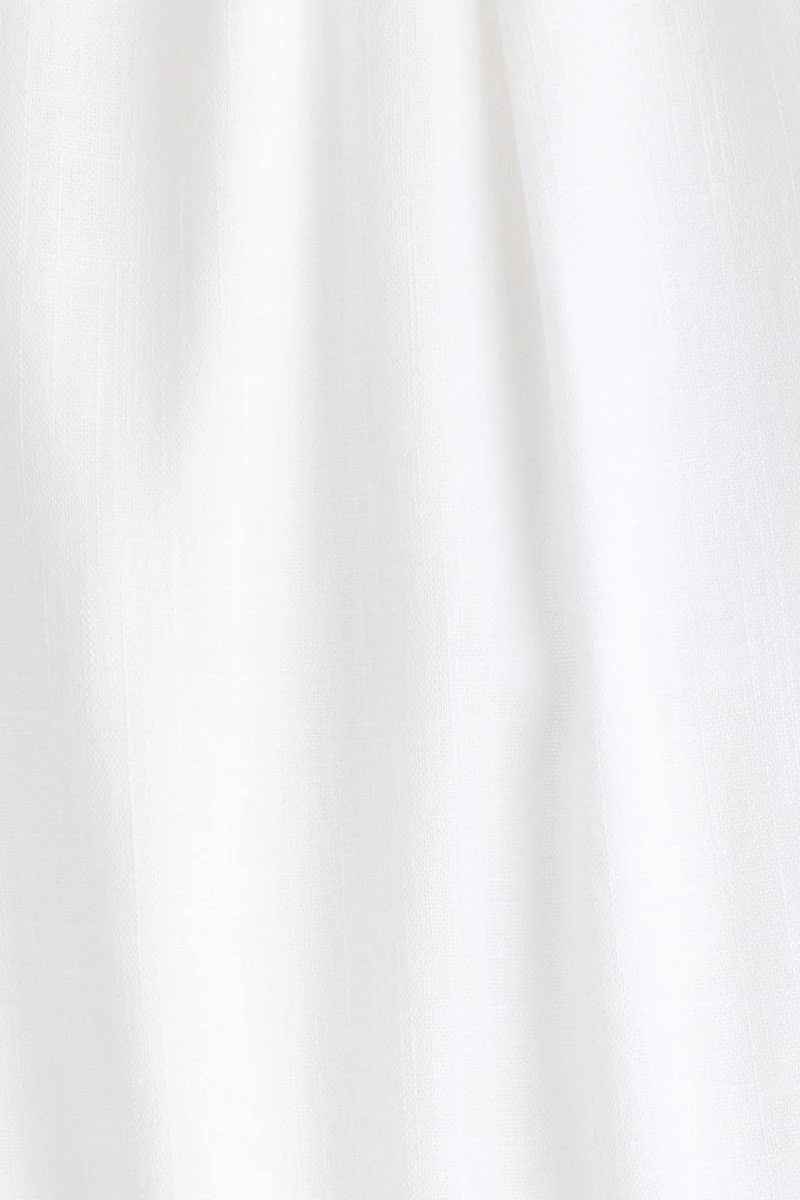 Pantalon large en lin mélangé