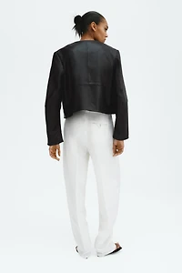 Veste courte en cuir