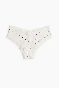 Lot de 5 culottes Hipster en coton avec dentelle