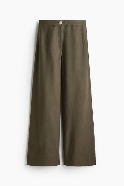 Linen-Blend Pants