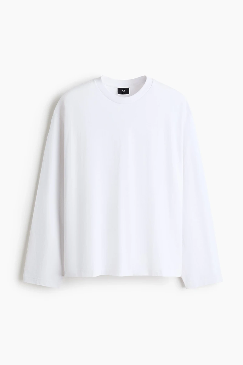 Oversized Long-Sleeved Jersey Shirt