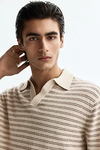 Regular-Fit Linen-Blend Polo Shirt