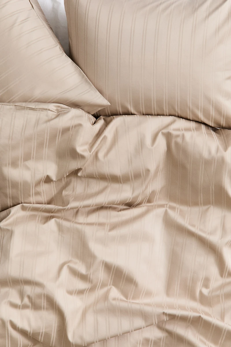 Housse de couette lit double en satinette coton