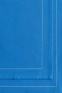 Embroidered-Motif Linen-Blend Table Runner