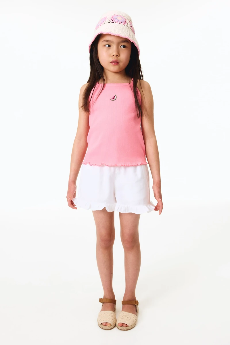 Embroidered-Detail Tank Top