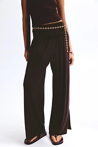 Gathered Viscose Pants