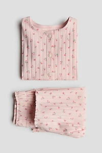 2-Piece Ribbed Cotton Set