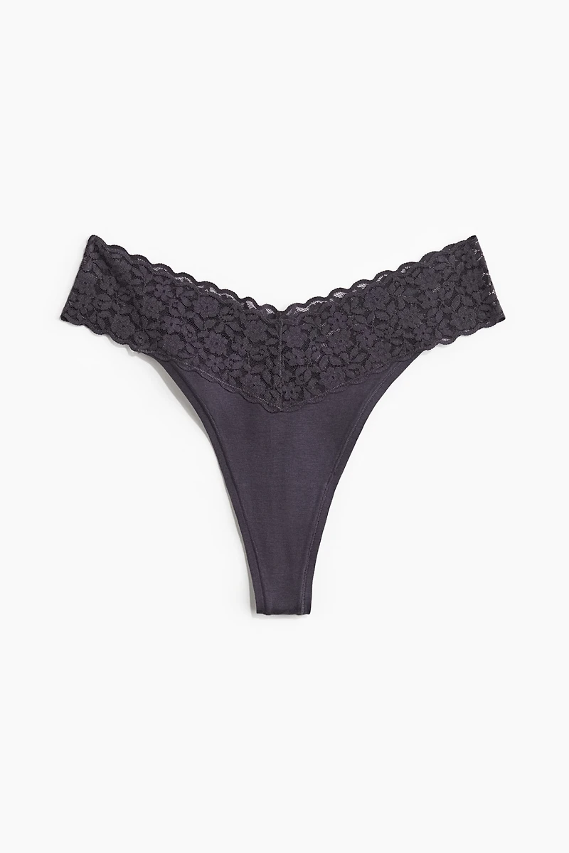 Lot de 10 culottes Thong en dentelle