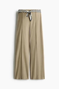 Scarf-Detail Pants