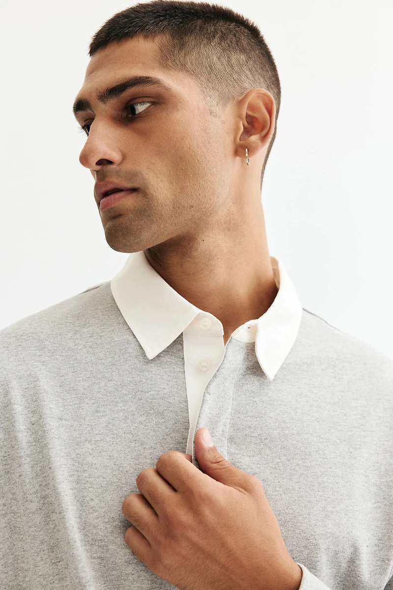 Loose-Fit Cotton Polo Shirt