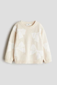 Jacquard-knit Cotton Sweater