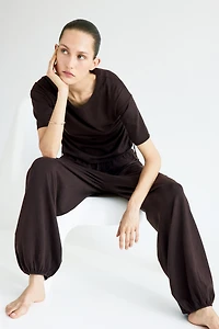 Fine-Knit Balloon Pants