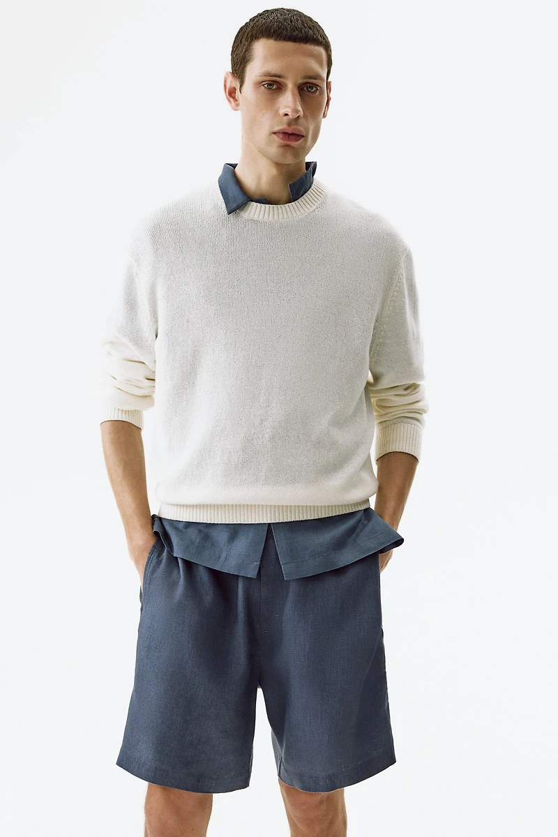 Relaxed-Fit Linen Shorts